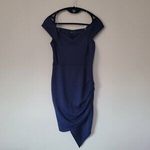 Windsor Size Medium Dark Blue Navy Off the Shoulder Dress